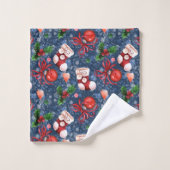 Boots de Père Noël mignonne Boules Red Holly Berri (Gant de toilette)