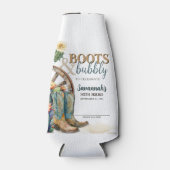 Boots en Bubbly Rodeo Cowgirl Westerne verjaardag Flesjeskoeler (Voorkant)