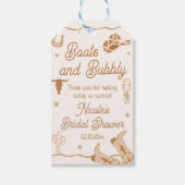 Boots en Bubby Western Bruiloft Feestelijke Dankbe Cadeaulabel (Voorkant)