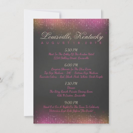 Boots et Bling Bachelorette Party Invitations (Dos)