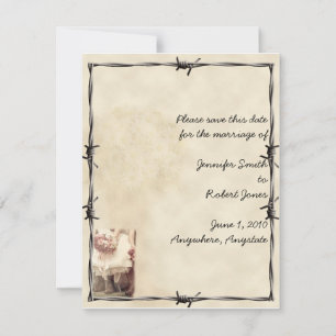 Boots et bouquets Old West Enregistrer la carte Da