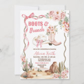 Boots et Brunch Invitation de la douche nuptiale (Devant)