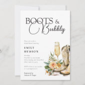 Boots et Bubbly Western Bridal Show Invitation (Devant)