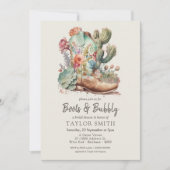 Boots et Bubbly Western Bridal Show Invitation (Devant)