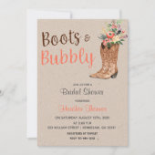 Boots et Bubbly Western Bridal Show Invitation (Devant)