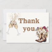 Boots et Carte de remerciements de Fête des mariée (Devant)