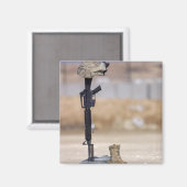 Boots, geweer, hondenlabels en beschermende helm magneet (Voorkant / Achterkant)