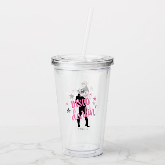 Boots 'n Bling Bachelorette Disco Darlin' ID925 Acryl Drinkbeker (Achterkant)