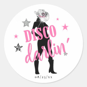 Boots 'n Bling Bachelorette Disco Darlin' ID925 Ronde Sticker