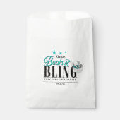 Boots 'n Bling Disco Bachelorette Blauwgroen ID925 Bedankzakje (Voorkant)