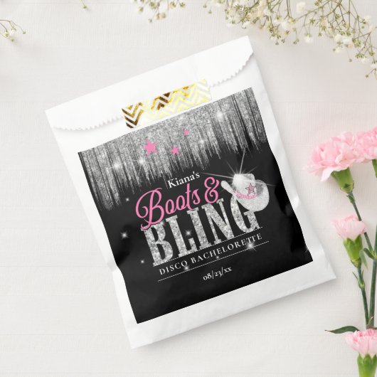 Boots 'n Bling Disco Bachelorette ID925 Bedankzakje (Gezegeld)