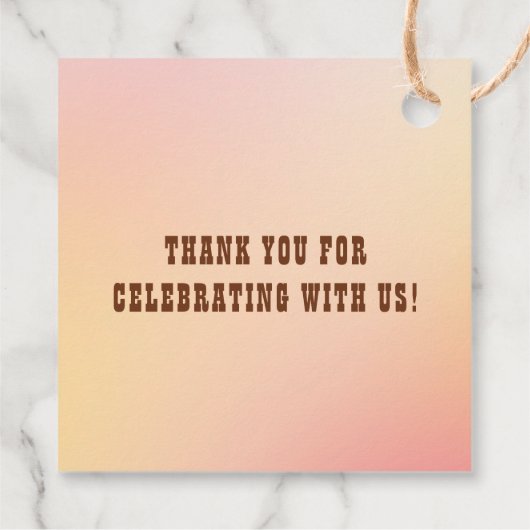 Boots N' Bubbly Cowboy Boots  Vrijgezellenfeest Bedankjes Labels (Achterkant)