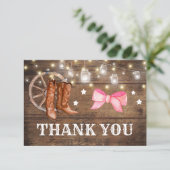 Boots of bogen bedankkaart (Staand voorkant)