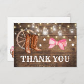 Boots of bogen bedankkaart (Voorkant / Achterkant)