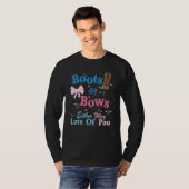 Boots of bogen, hoe dan ook veel poo gender onthul t-shirt (Voorkant volledig)