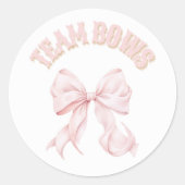 Boots of Bows Gender Reveal Stemmen Stickers (Voorkant)