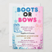 Boots of Bows Geslacht onthullen Uitnodigingen (Voorkant)
