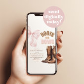 Boots of Bows Geslacht Onthulling Uitnodiging