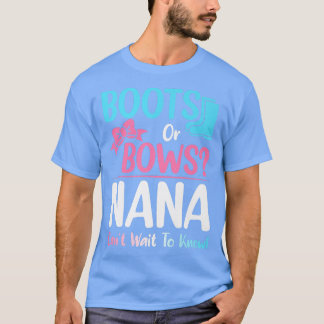 Boots of Bows Nana Gender onthullen Zwangerschap A T-shirt