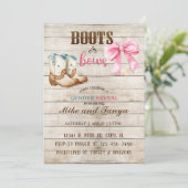 Boots of Bows onthullen genderuitnodiging, uitnodi Kaart (Staand voorkant)