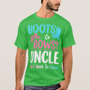 Boots of Bows oom Gender onthullen zwangerschap An T-shirt