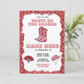 Boots On The Ground Birthday Invitation Kaart (Staand voorkant)