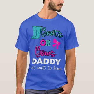 Boots or Bows baby Gender onthullen party Matching T-shirt