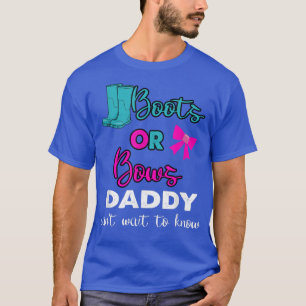 Boots or Bows baby Gender onthullen party Matching T-shirt
