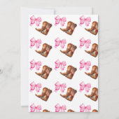 Boots or Bows Gender Release Party Invitation Kaart (Achterkant)
