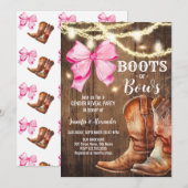 Boots or Bows Genre Reveillez Party Invitation (Devant / Derrière)