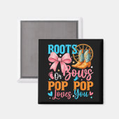 Boots Or Bows P P Loves You Gender Reveal Family Magneet (Voorkant / Achterkant)