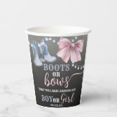 Boots or bows Paper cup. Papieren Bekers (Voorkant)