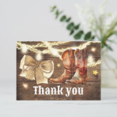 Boots ou Bows Carte de remerciements de révélation (Debout devant)