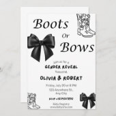 Boots ou Bows Genre Révéler Invitation (Devant / Derrière)
