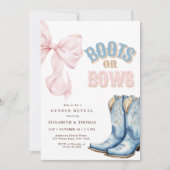 Boots ou Bows Genre Révéler Invitation (Devant)