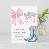 Boots ou Bows Genre Révéler Invitation (Debout devant)