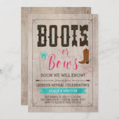 Boots ou Bows Genre Révéler les invitations (Devant / Derrière)