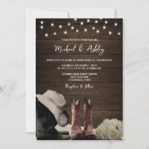 Boots & Roses Invitations de mariage personnalisée