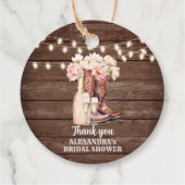 Boots Rustic Cowgirl BRUIDJFTS FEest Bedankt Bedankjes Labels (Achterkant)