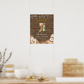 Boots rustiques et Fête des mariées Bubbly Affiche (Cuisine)