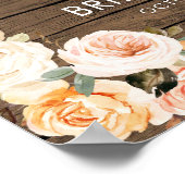 Boots rustiques et Fête des mariées Bubbly Affiche (Coin)