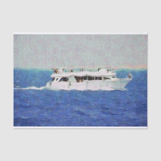 Bootschilderij Tissuepapier (Voorkant)
