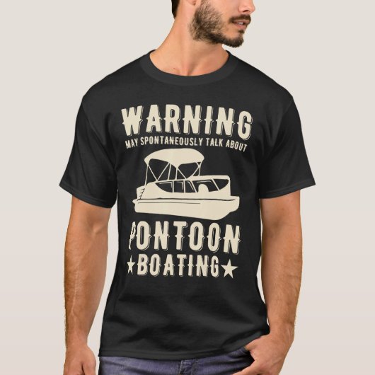 bootschipper ponton kapitein papa boot vader motor t-shirt (Voorkant)