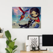 Bootstrap Betsy ART PRINT Pirate Tattoo Girl (Thuiskantoor)