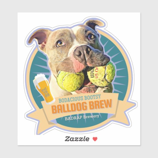 Bootsy Balldog Beer Label Sticker (Vel)