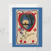 Boottocht met Moonlight  Valentijn Feestdagenkaart (Voorkant / Achterkant)