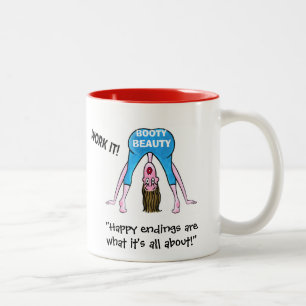 BOOTY BEAUTY-Happy Endings zijn waar het allemaal Tweekleurige Koffiemok