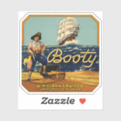 Booty | Étiquette Citrus vintage (Feuille)