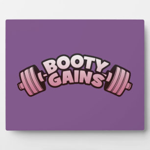 Booty Gains - Women's Novelty Motivatie Workout Fotoplaat