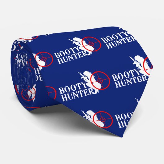 Booty Hunter op Navy Blue Stropdas (Opgerold)